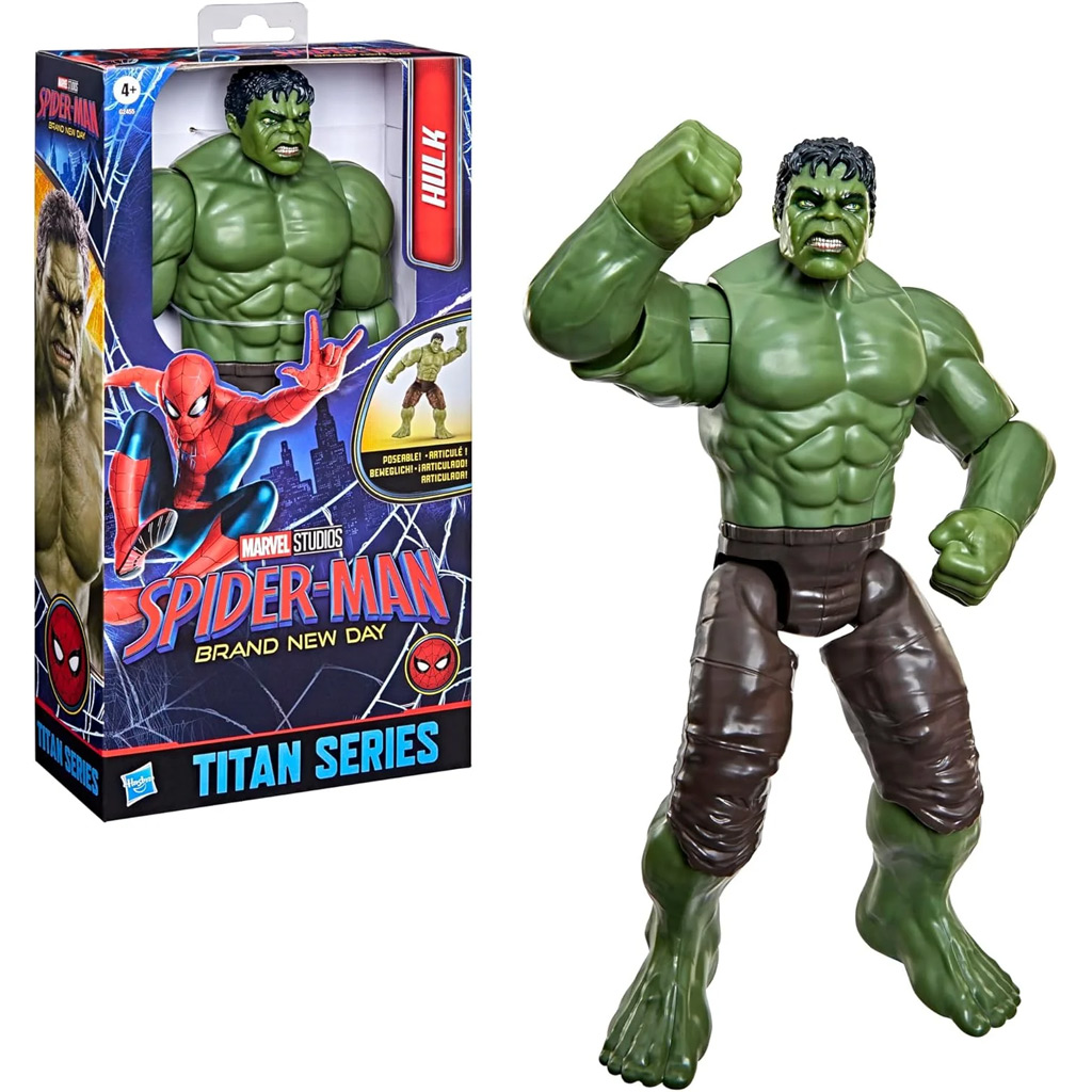 Спайдърмен Напълно нов ден: Titan Series Хълк екшън фигура 30см - Hasbro изображение 1