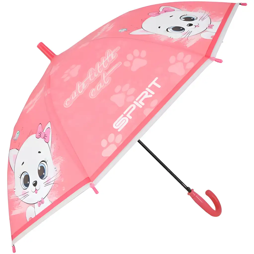 Spirit: Сладка малка котка розов автоматичен чадър 19" 66cm изображение 1