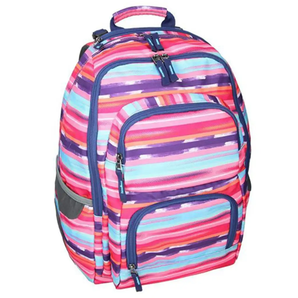 Spirit: E-Bag цветна райета закръглена училищна чанта, раница 46x34x22cm изображение 1
