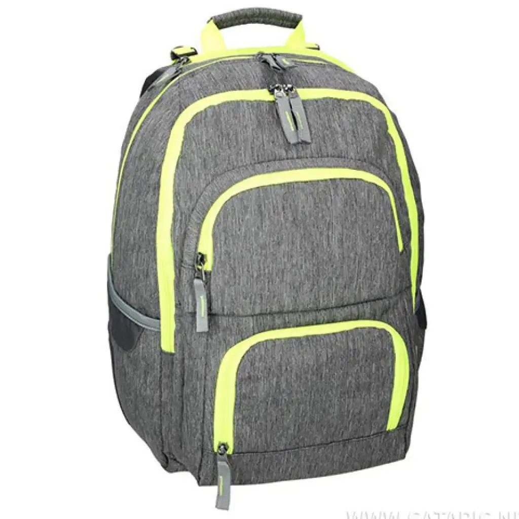 Spirit: E-Bag сив и неоново заоблен училищен ранец, раница 46x34x22cm изображение 1