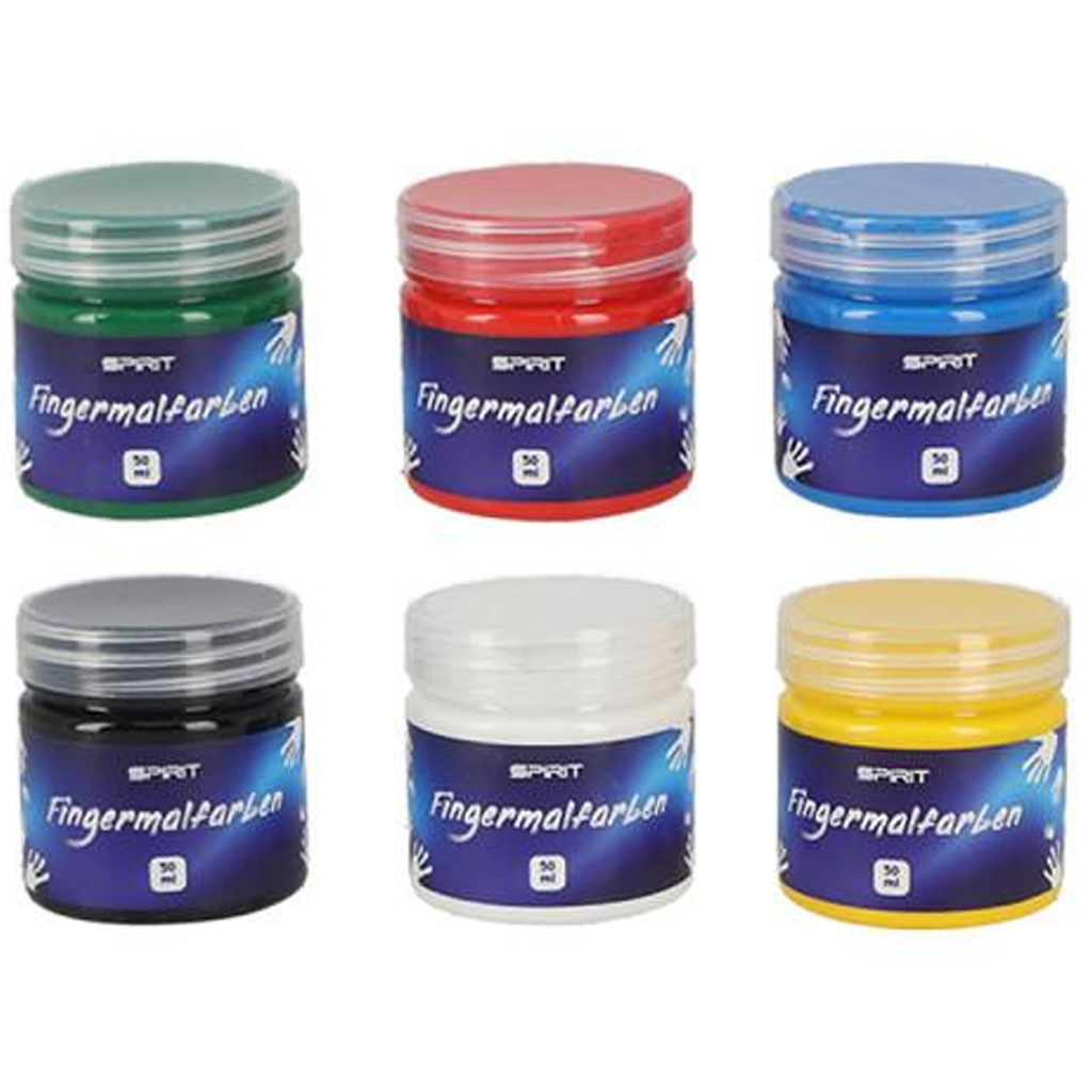 Spirit: Комплект за рисуване с пръсти 6x50ml изображение 2