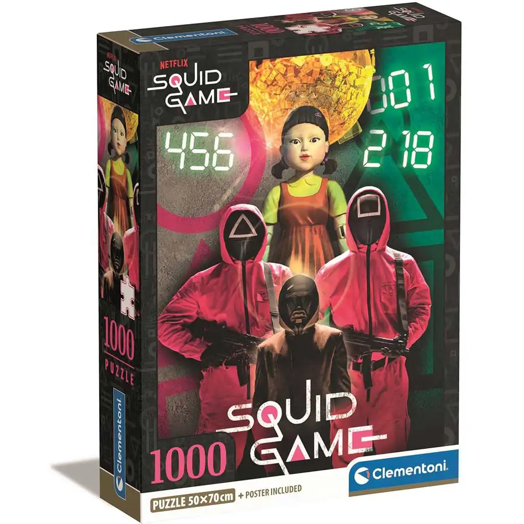 Squid Game: Спечели живота си 1000 части пъзел 70x50см - Clementoni изображение 1