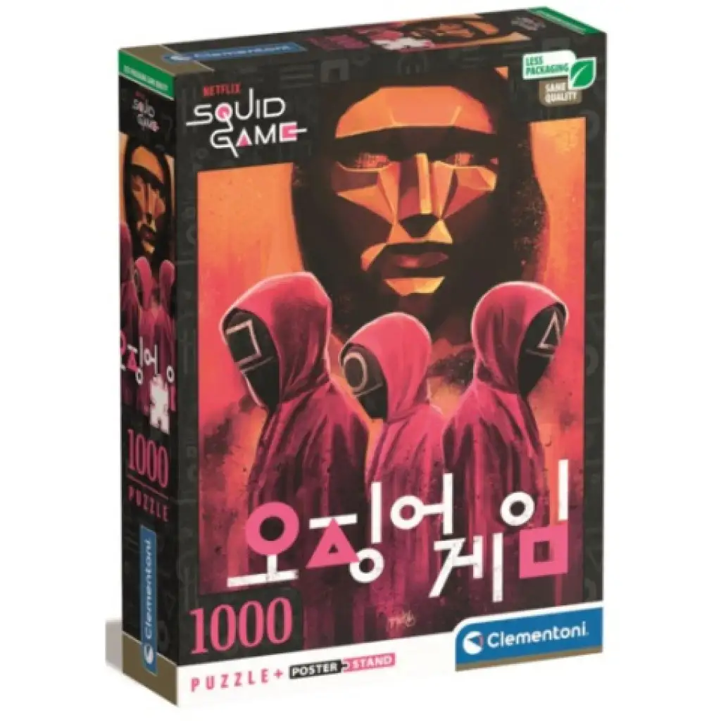 Squid Game - Спечели живота си 1000 части пъзел с постер - Clementoni изображение 1