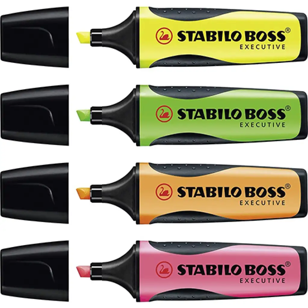 Stabilo: BOSS Executive маркер за текст в различни цветове 4бр. комплект изображение 2