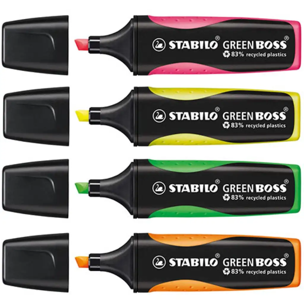 Stabilo: GREEN BOSS маркер комплект 4бр. изображение 2