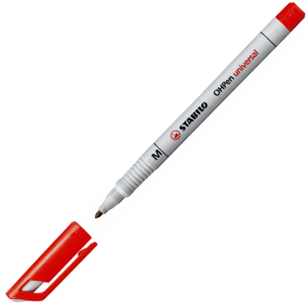 Stabilo: OHPen "M" 1,0mm дебелина на линията червен алкохолен флумастер изображение 1