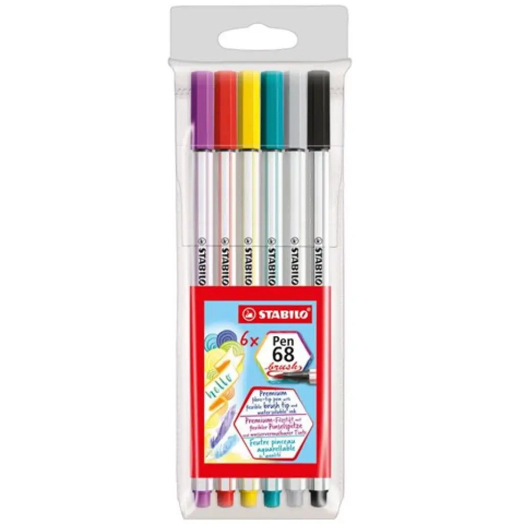 Stabilo: Комплект четки Pen 68 с 6 броя изображение 1