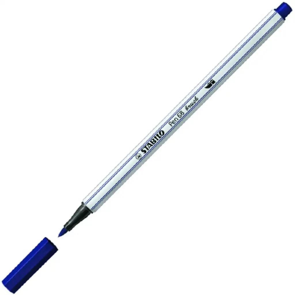 Stabilo: Pen 68 четка за маркер тъмен син изображение 1