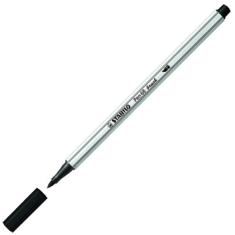 Stabilo: Pen 68 четка с маркер черен изображение 1