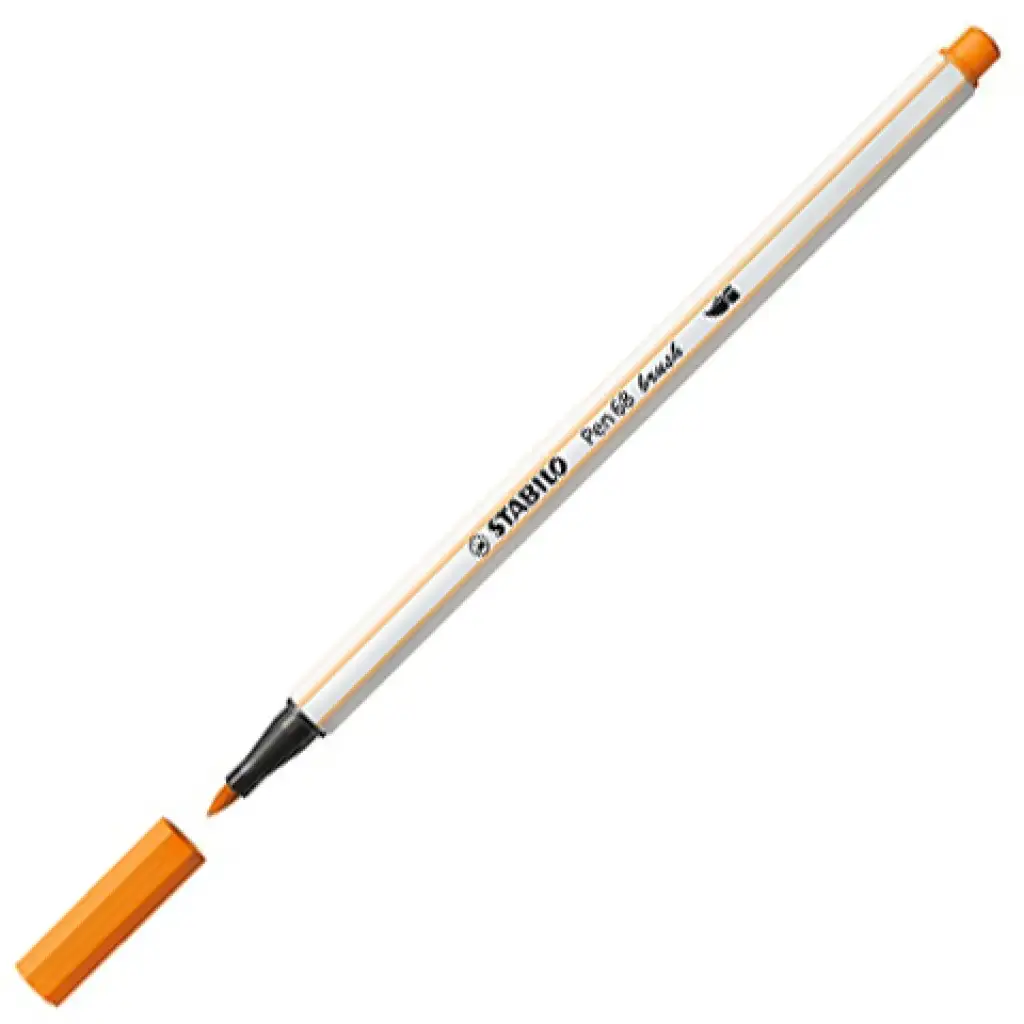 Stabilo: Pen 68 brush флумастер в оранжев цвят изображение 1