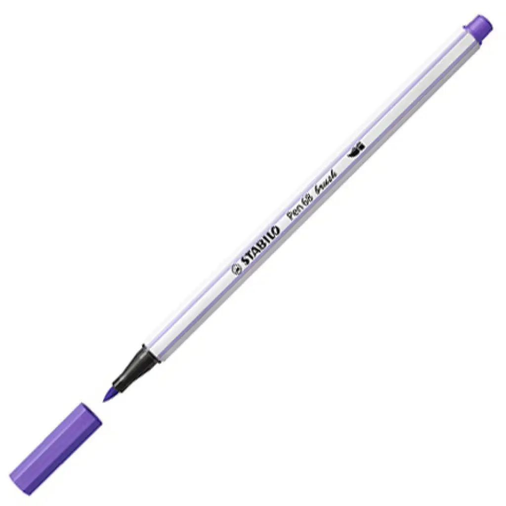 Stabilo: Pen 68 brush маркер в цвят виолетка изображение 1