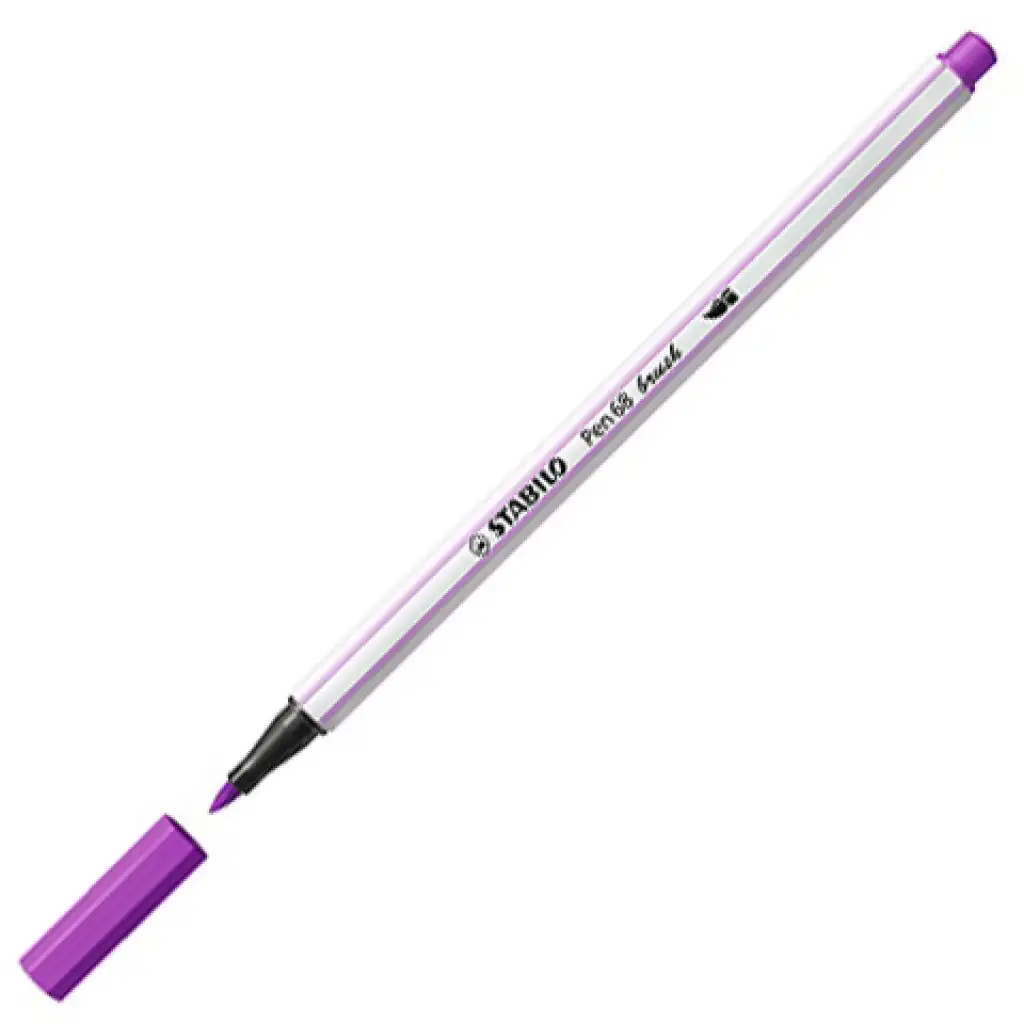 Stabilo: Pen 68 brush маркер в лилав цвят изображение 1