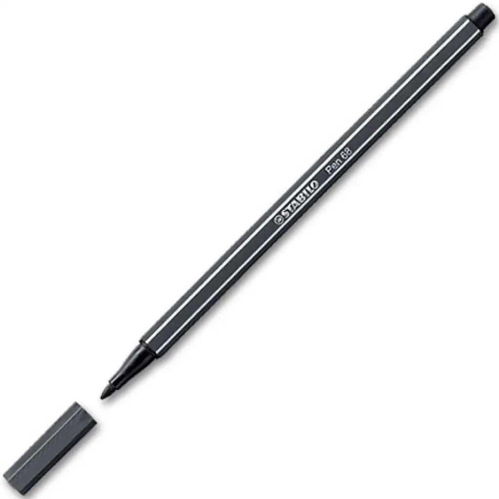 Stabilo: Pen 68 дълбокосив сив флумастер изображение 1