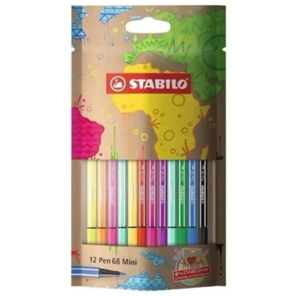 Stabilo: Pen 68 mini 12бр. комплект цветни флумастери изображение 1