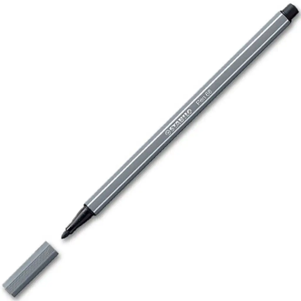 Stabilo: Pen 68 тъмен сив флумастер изображение 1