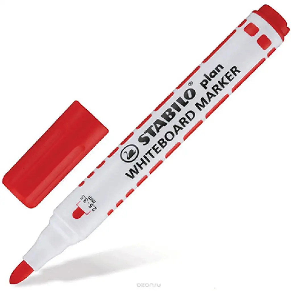 Stabilo: План WhiteBoard маркер табла червен цвят изображение 2