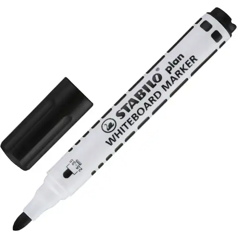 Stabilo: План WhiteBoard маркер табла флуоресцентен черен изображение 2