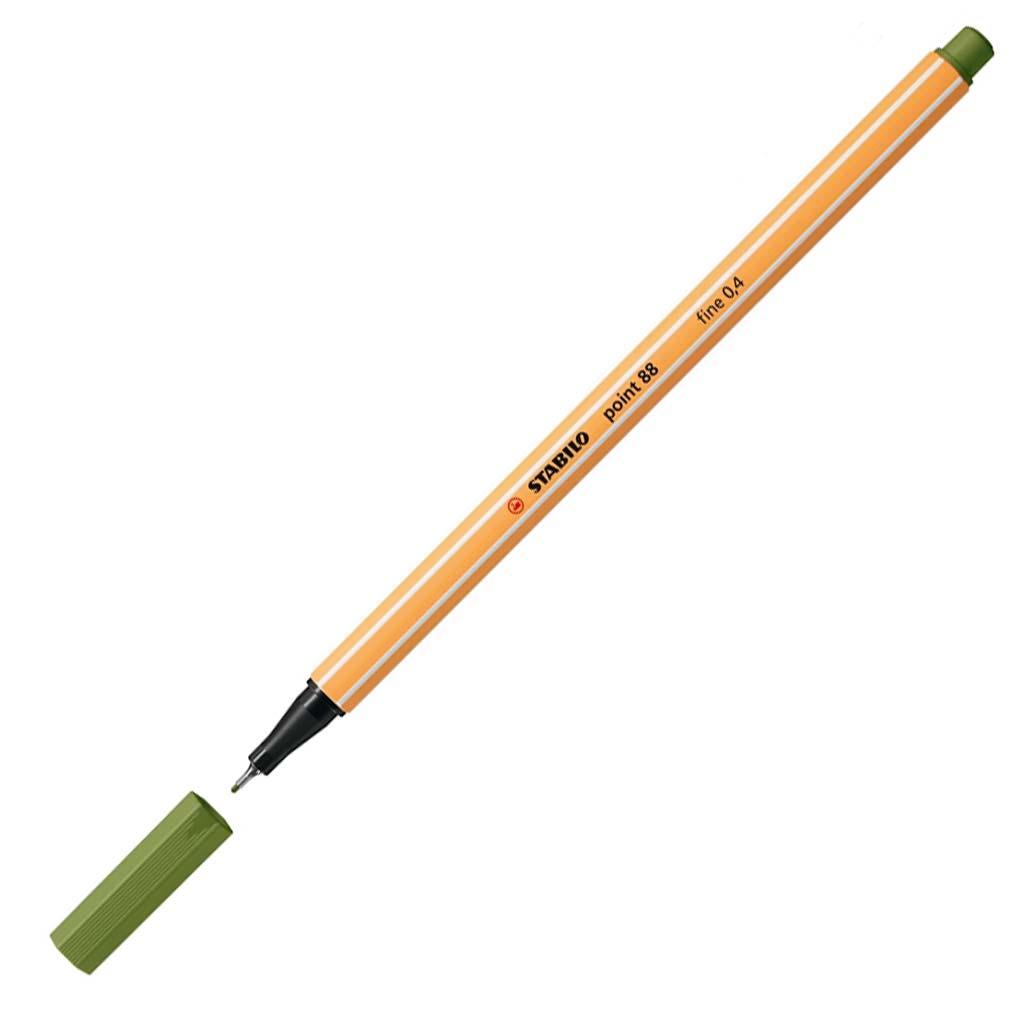 Stabilo: Point 88 маркер 0,4mm в цвят мъх зелено изображение 1