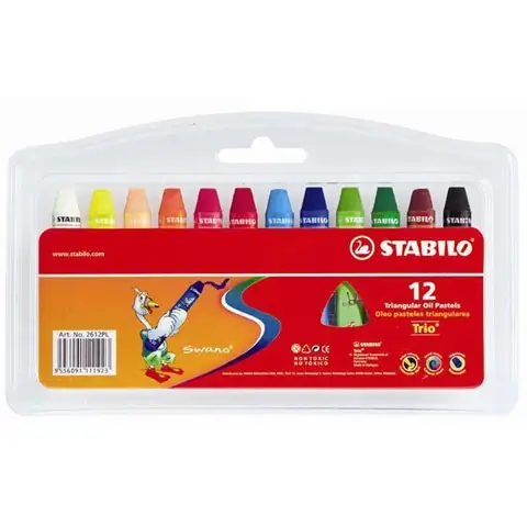 Stabilo: Trio маслени пастели комплект 12бр. изображение 1