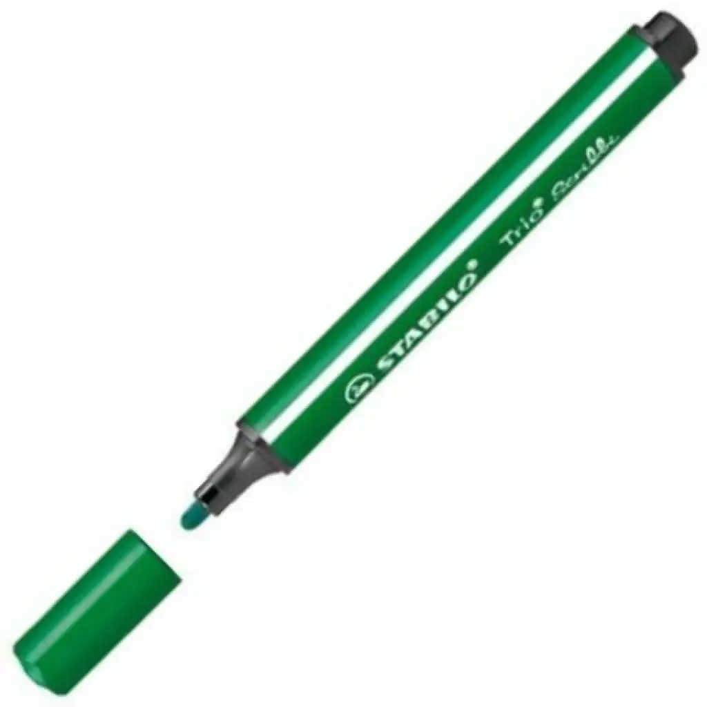 Stabilo: Trio Scribble триъгълна флумастер в тъмен зелен цвят изображение 2