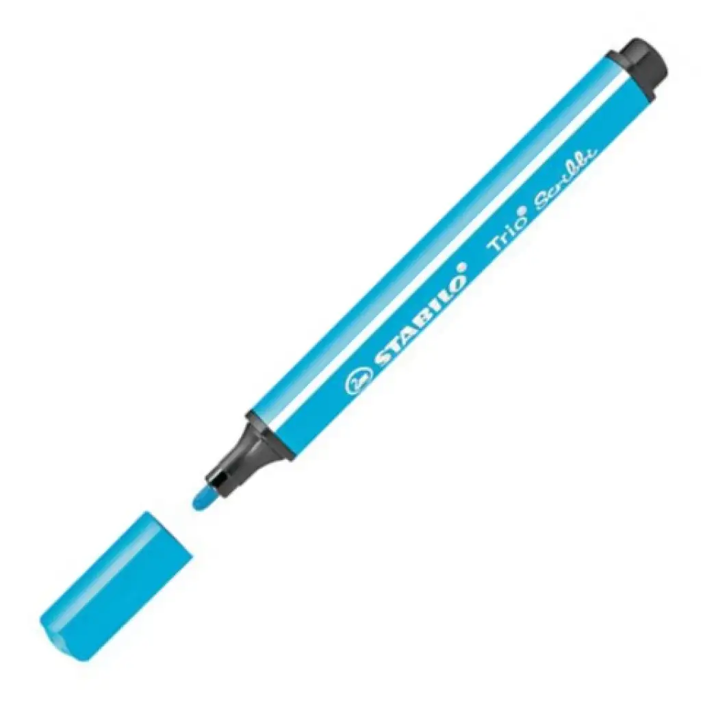 Stabilo: Trio Scribble триъгълна флумастери в светло син цвят изображение 2