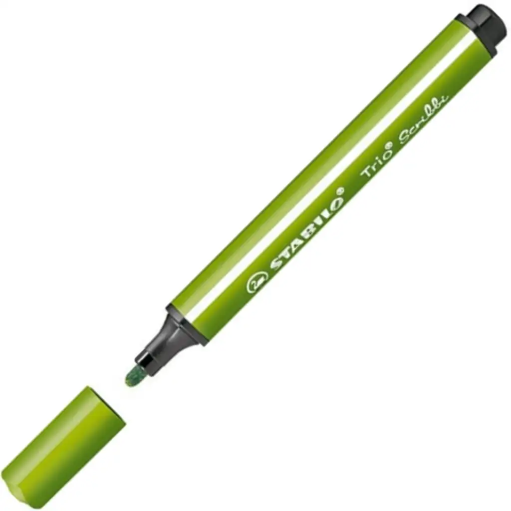 Stabilo: Trio Scribble триъгълна флумастери в светло зелено изображение 2