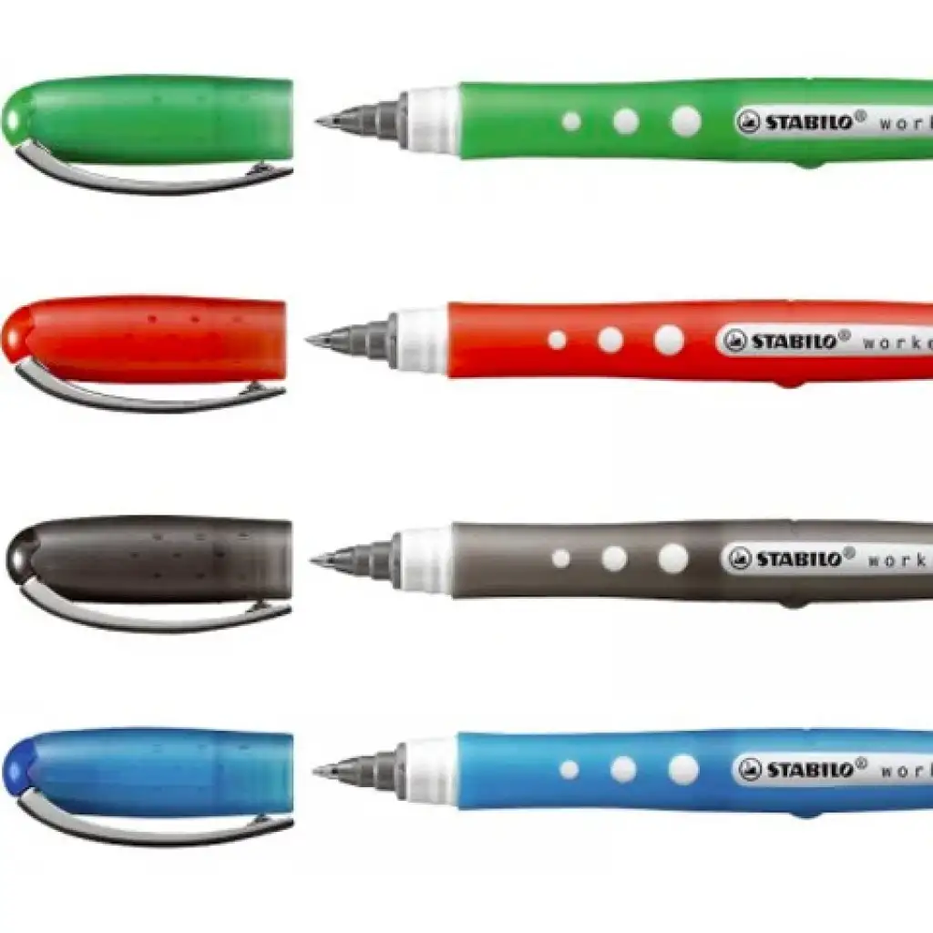 Stabilo: Worker Colorful комплект от 4 ролерни химикалки 0,5mm изображение 2