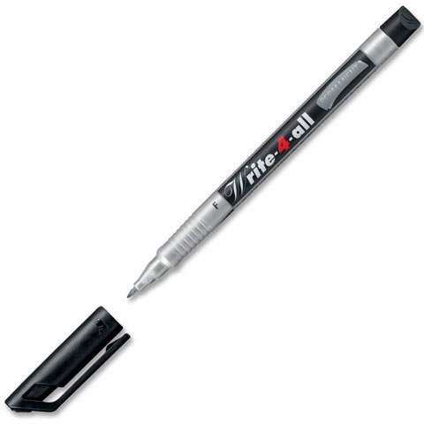 Stabilo: Write 4 all "F" черен алкохолен маркер 0,7mm изображение 1