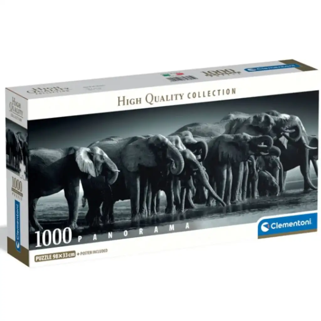 Стадо гиганти HQC 1000 части панорамна пъзел - Clementoni изображение 1