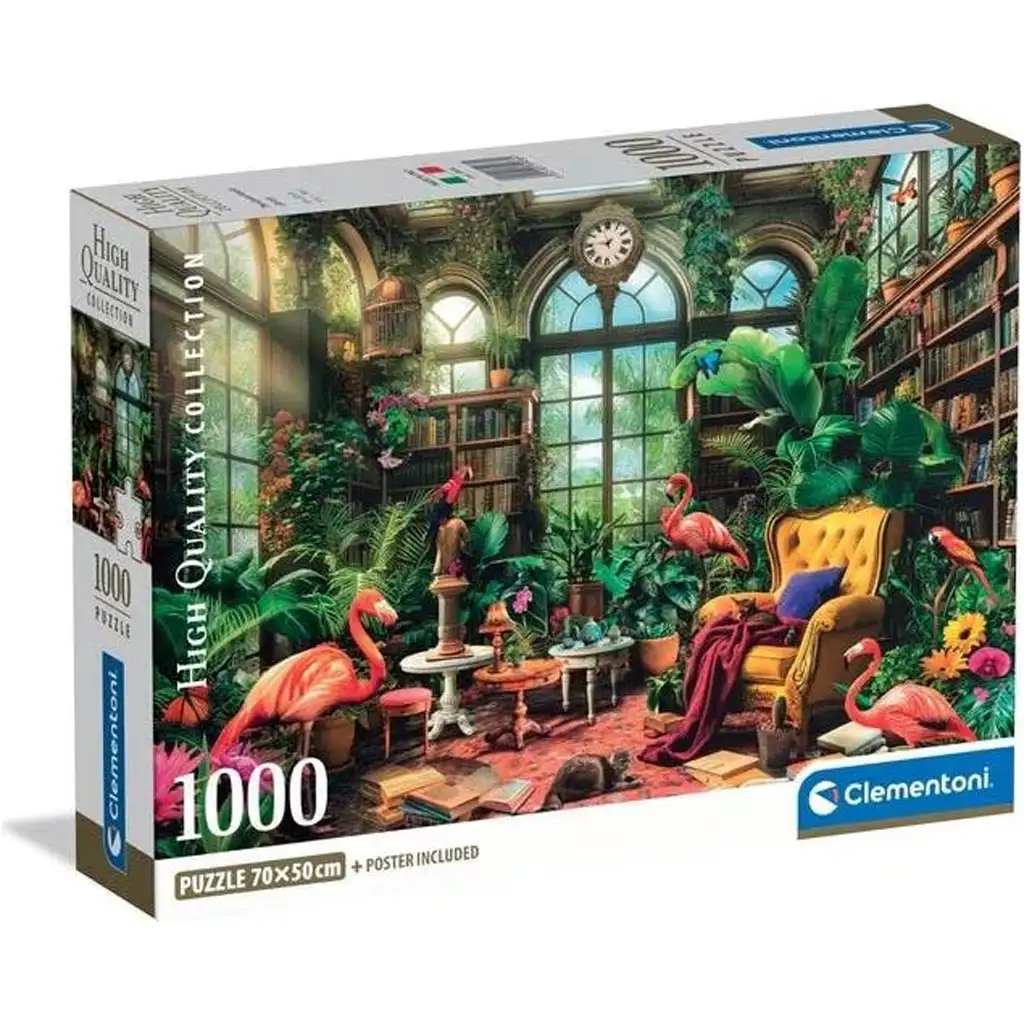 Стъклената библиотека HQC 1000 части пъзел - Clementoni изображение 1
