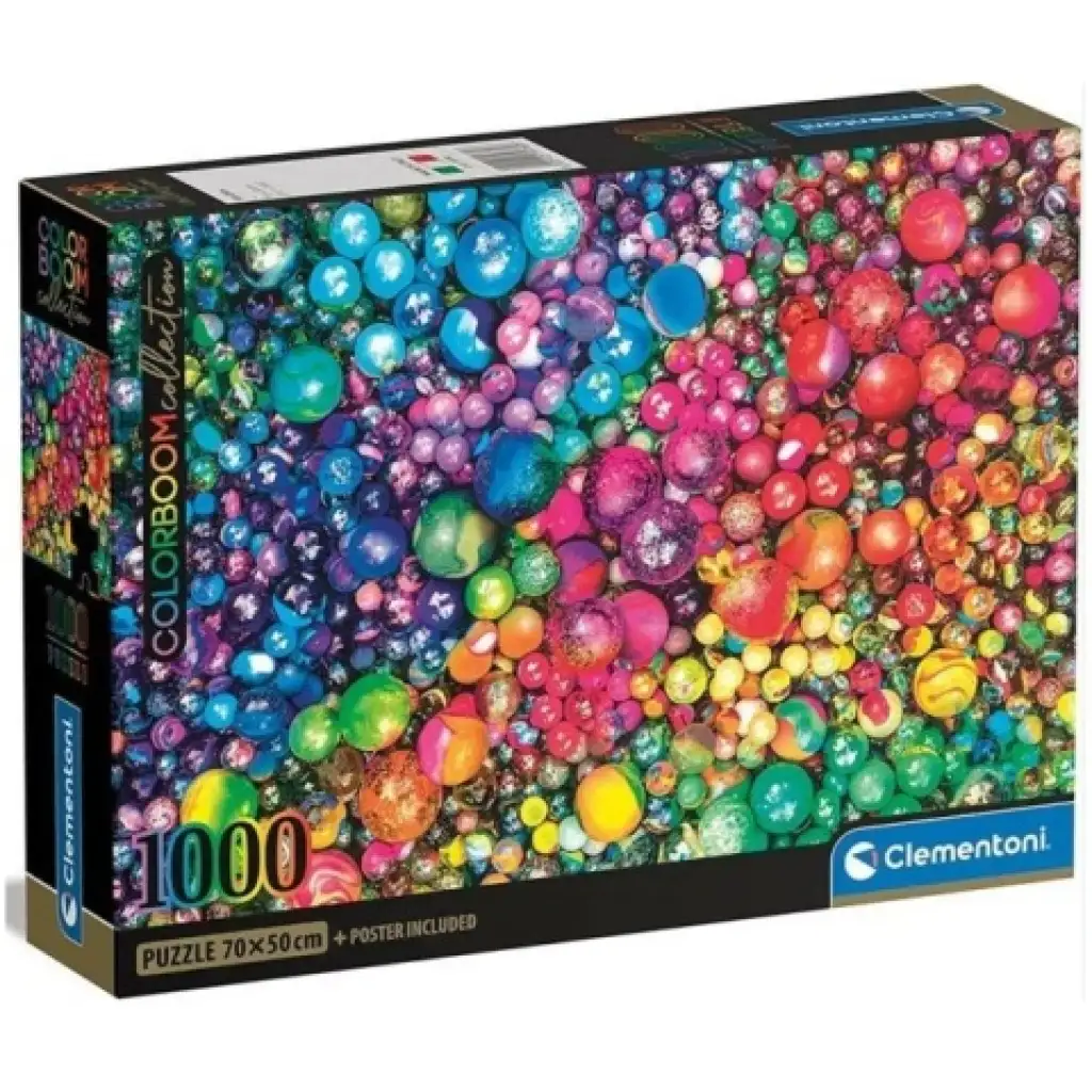 Стъклени топки ColorBoom Колекция 1000бр. пъзел с постер - Clementoni изображение 1