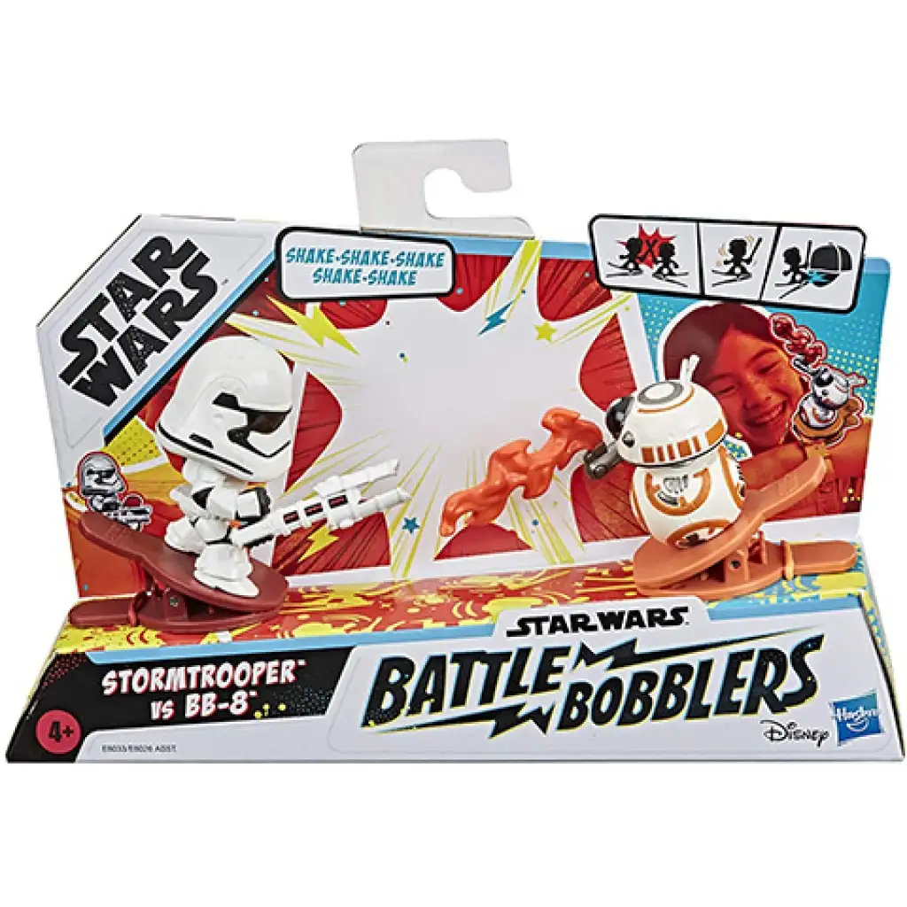 Star Wars Battle Bobblers BB-8 срещу Stormtrooper фигура с щипка - Hasbro изображение 1