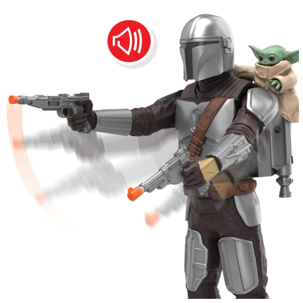 Star Wars: Комплект фигурки на Мандалорецa и Грогу с звук - Hasbro изображение 3