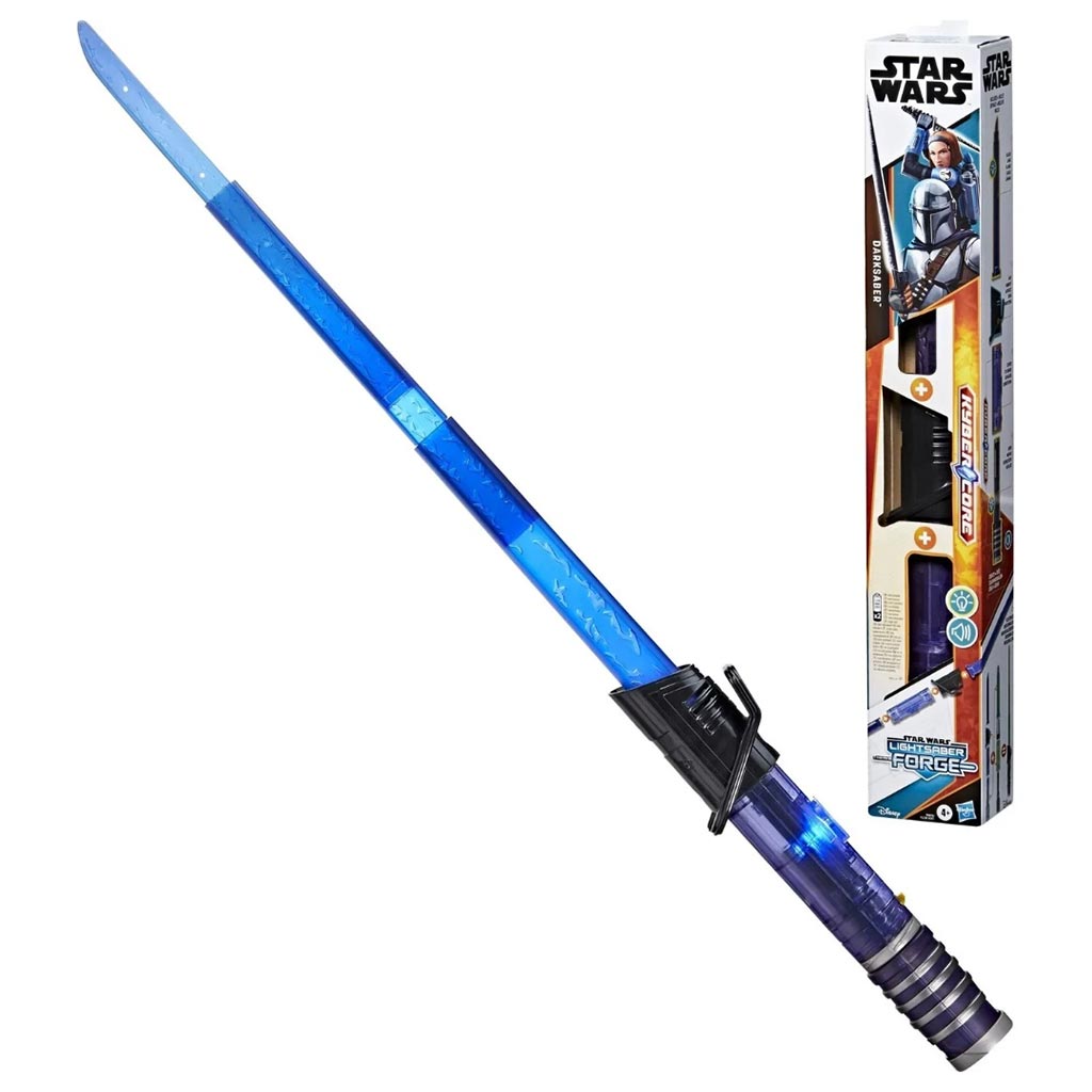Star Wars Lightsaber Forge: The Mandalorian Darksaber отваряем електронен светлинен меч с светлина и звук - Hasbro изображение 2
