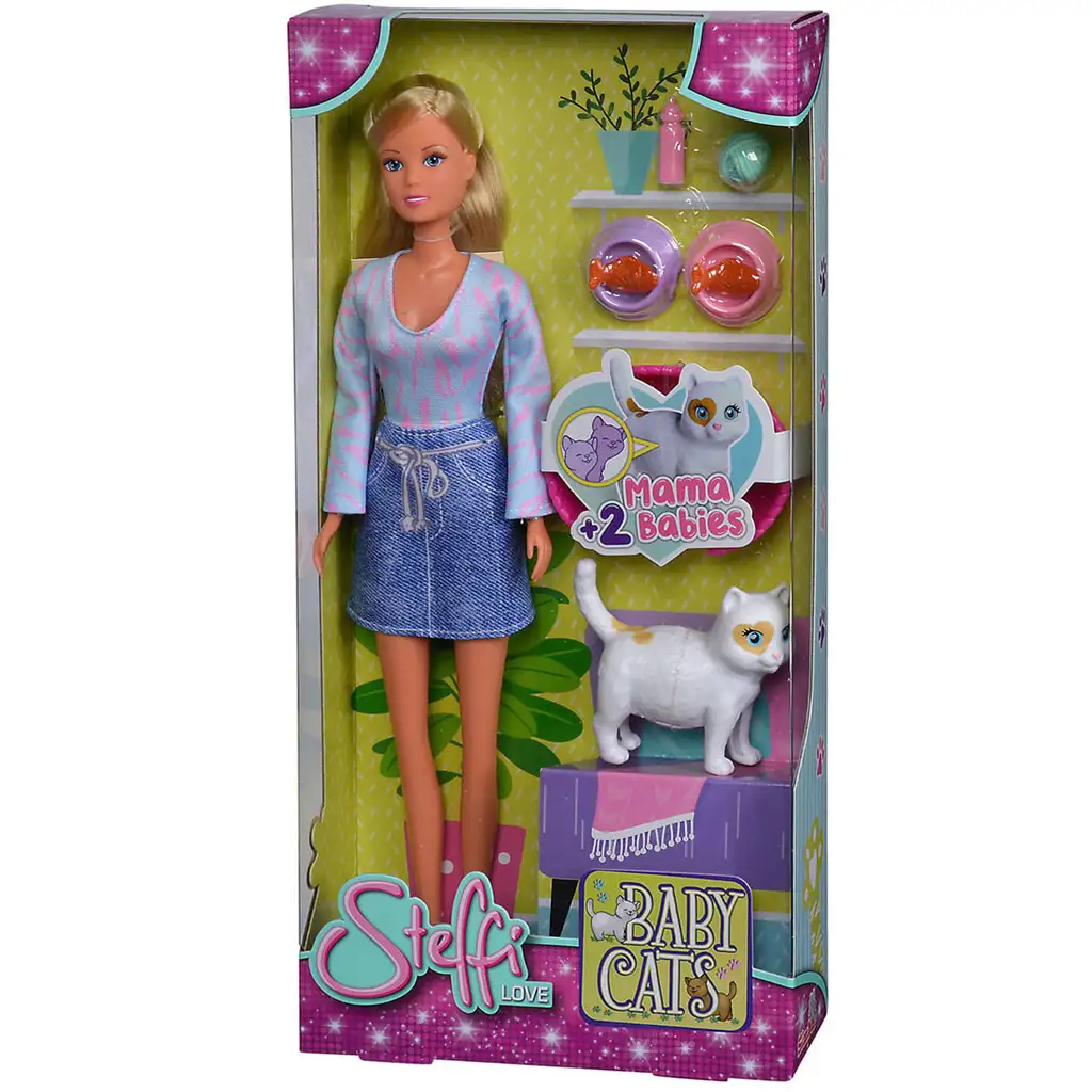 Steffi Love: Русокоса Steffi кукла с котенца и аксесоари 29см - Simba Toys изображение 5