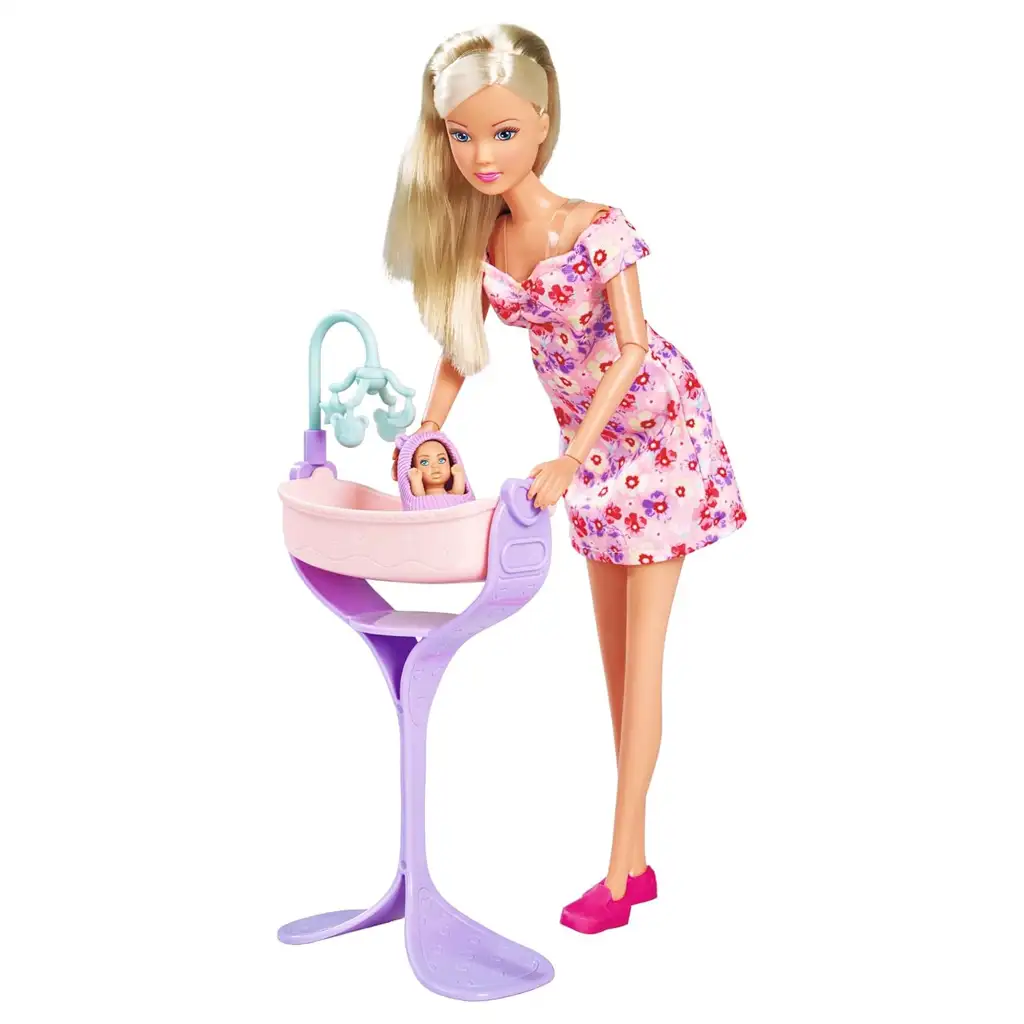 Steffi Love: Steffi бременна кукла с люлка и аксесоари - Simba Toys изображение 2