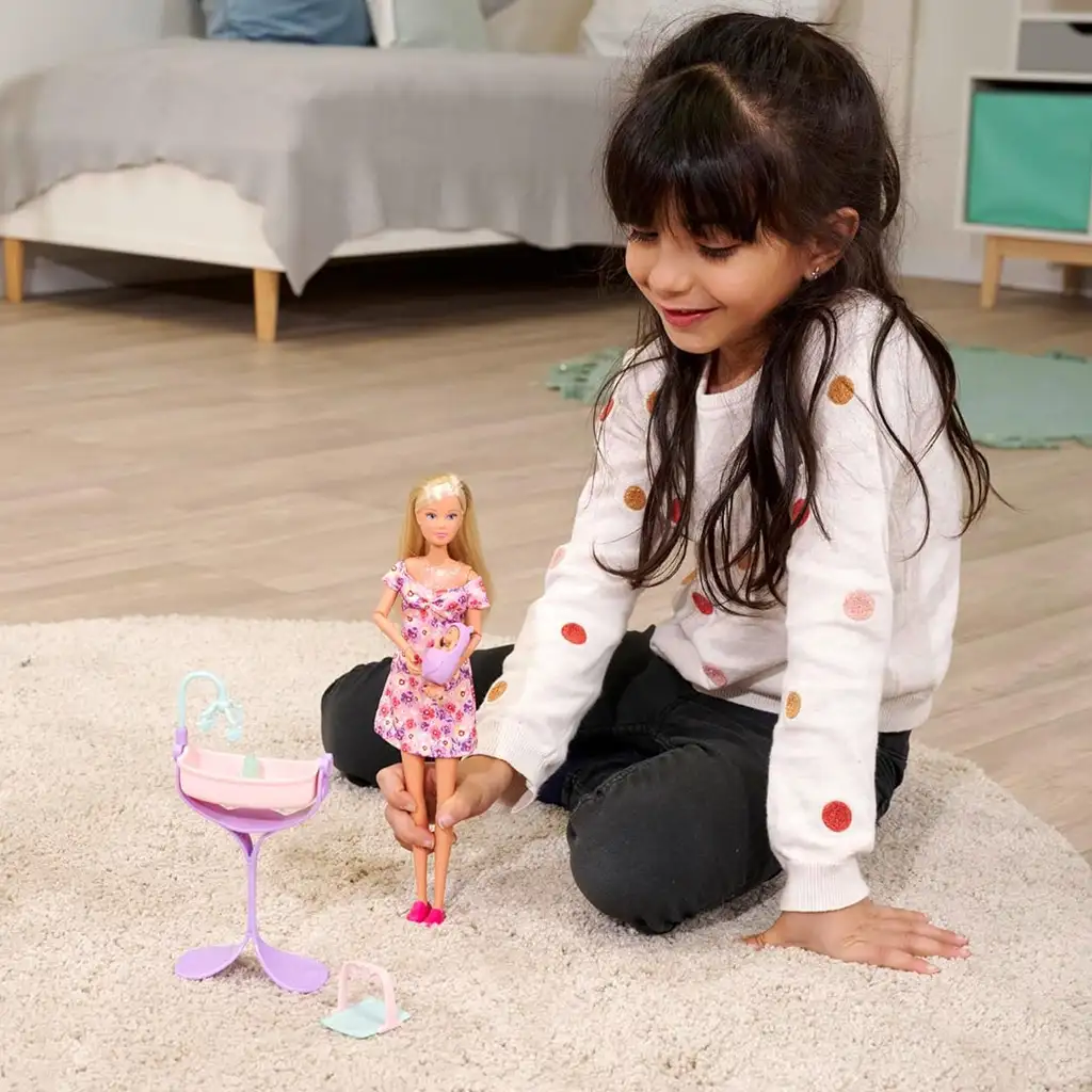 Steffi Love: Steffi бременна кукла с люлка и аксесоари - Simba Toys изображение 8