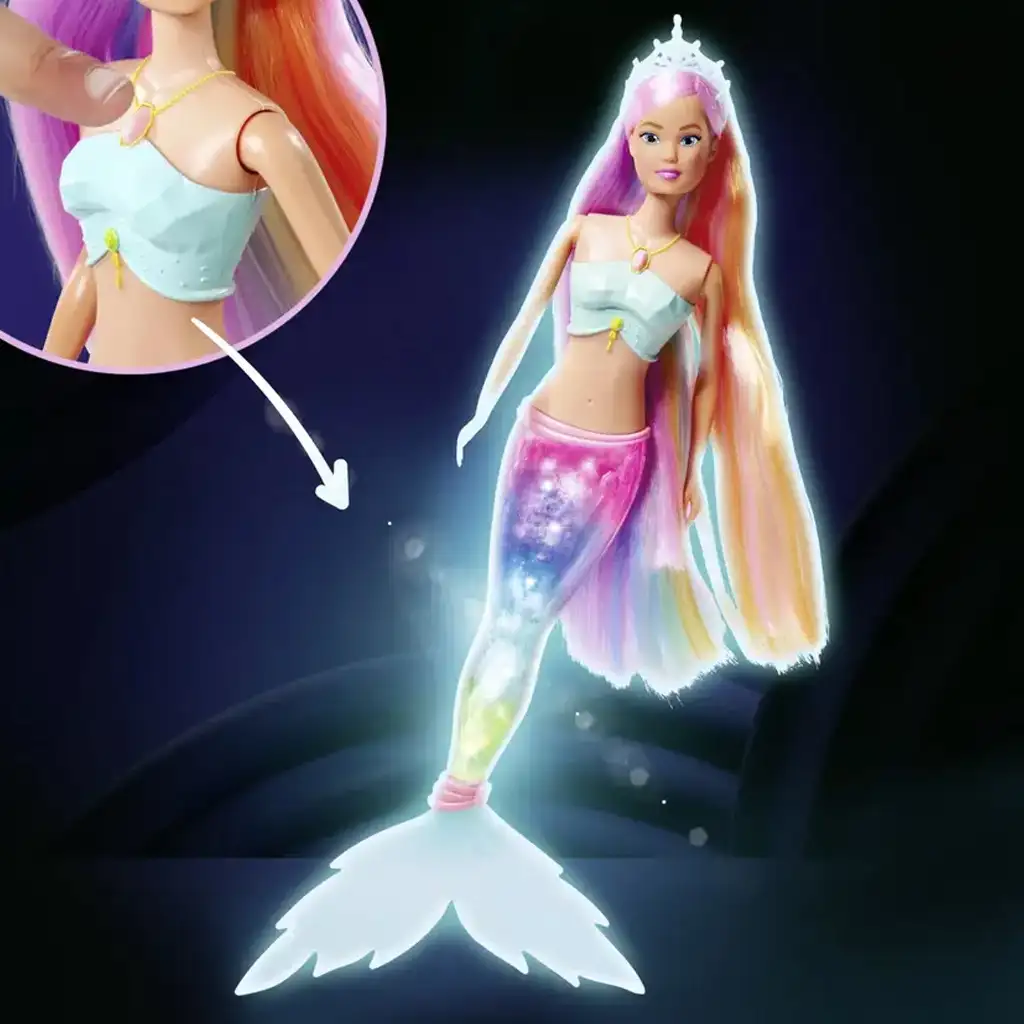 Steffi Love: Стеви магическа дъговидна русалка с осветяваща опашка - Simba Toys изображение 2