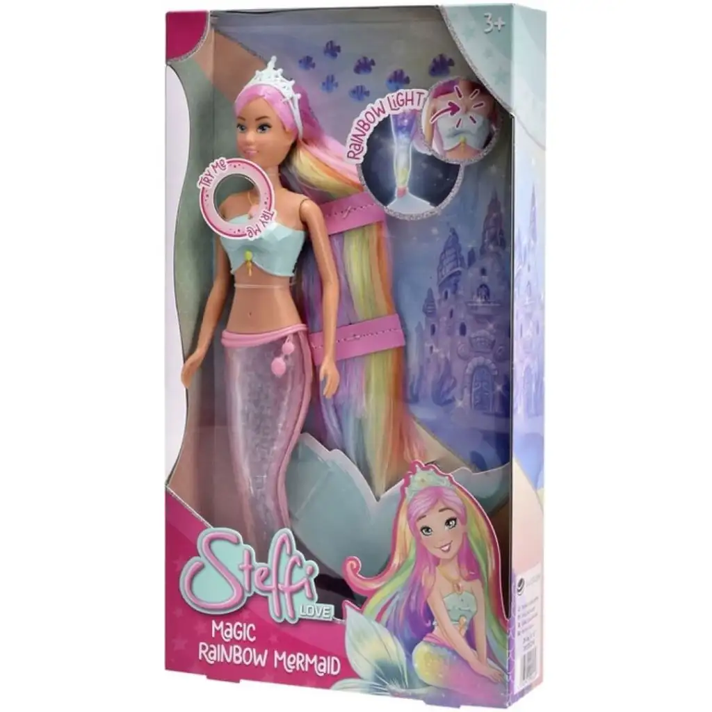 Steffi Love: Стеви магическа дъговидна русалка с осветяваща опашка - Simba Toys изображение 1