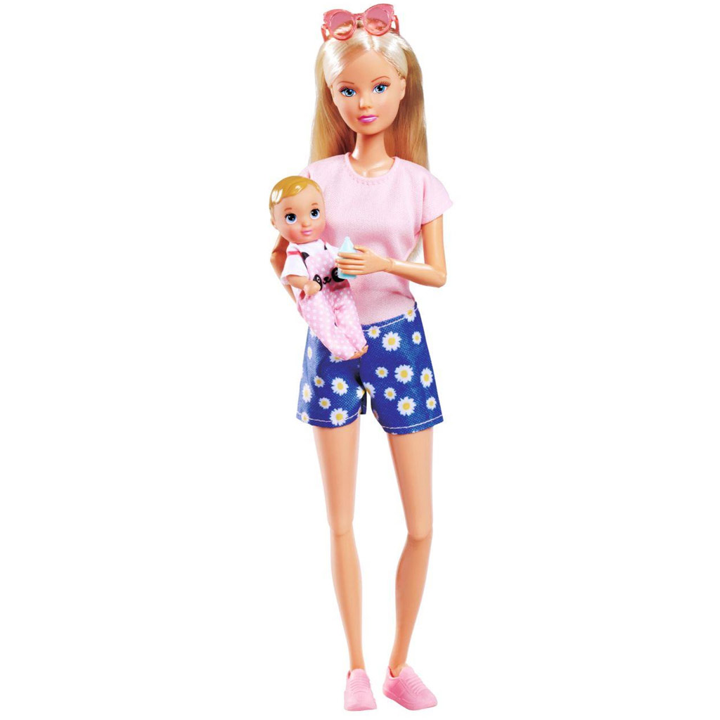 Steffi Love: Велосипедистка Steffi кукла с детски прикачен ремарке - Simba Toys изображение 4