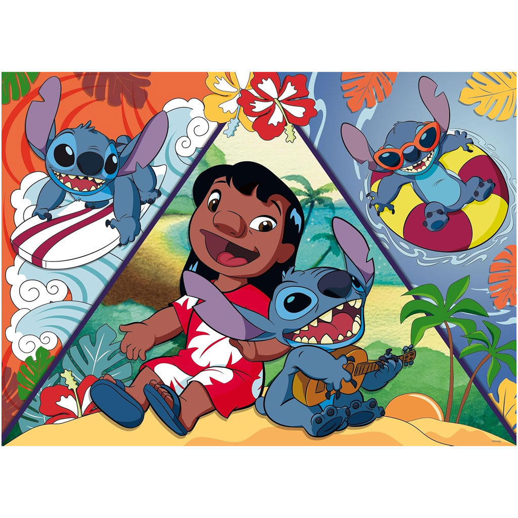 Stitch 2 в 1 150 части макси пъзел и оцветяване 70x50см - Lisciani изображение 2