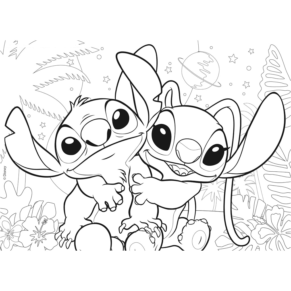 Stitch 2 в 1 24бр. пъзел и оцветяване 35x25см - Lisciani изображение 3