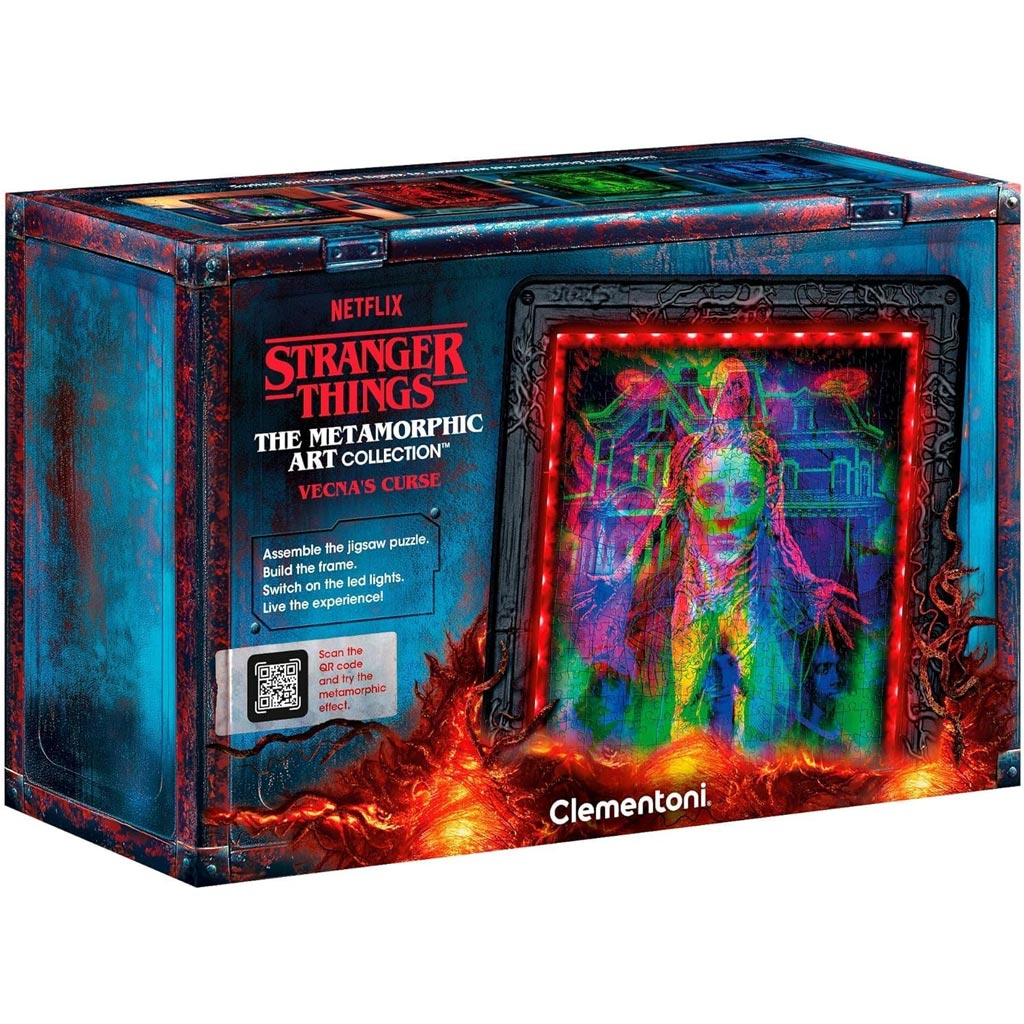 Stranger Things – Проклятието на Векна 520 части пъзел с рамка и RGB LED осветление – Clementoni изображение 1
