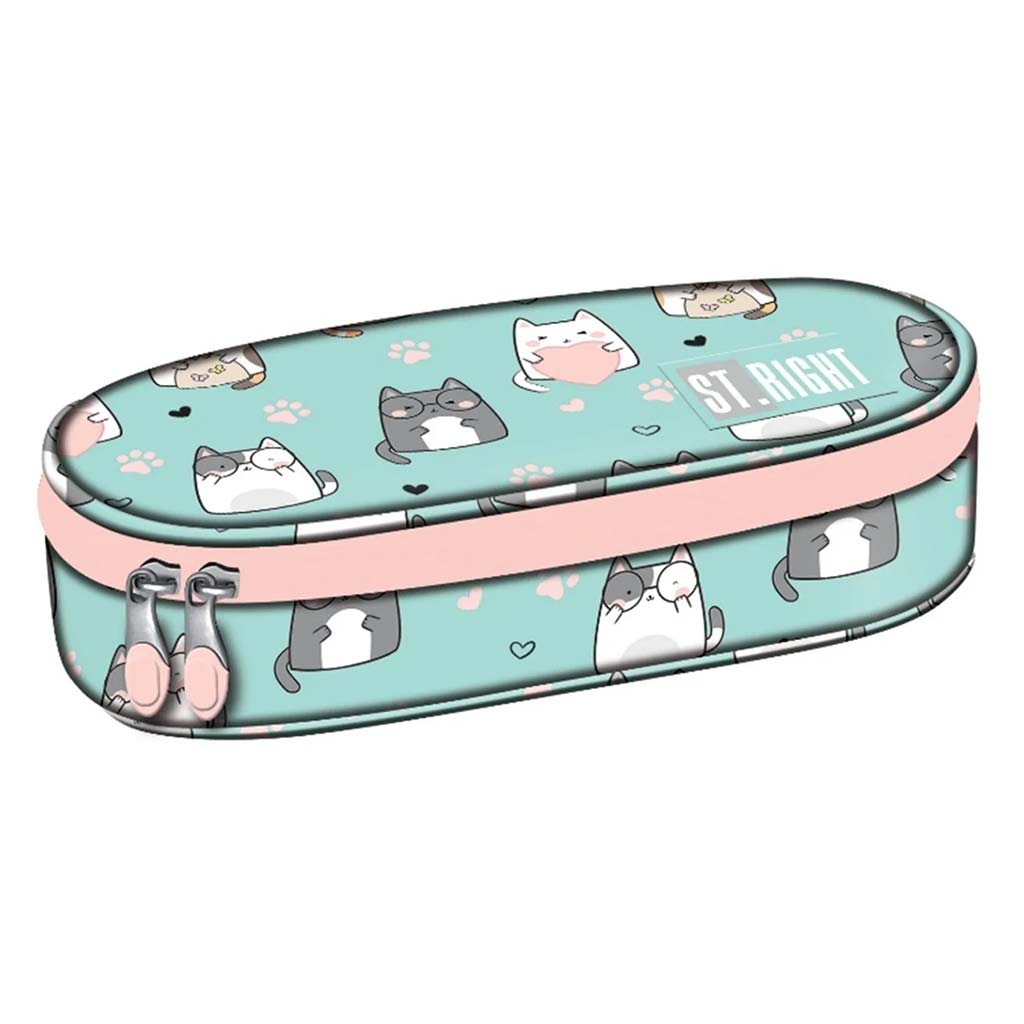 St.Right Charming Cats овален несесер PC01 23x9,5x6cm изображение 1