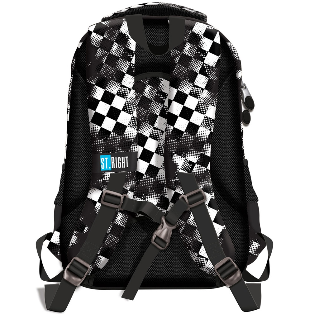 St.Right Race Check ергономична училищна раница, раница BP73 46x31x20cm изображение 2