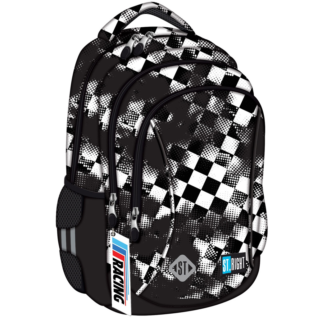 St.Right Race Check ергономична училищна раница, раница BP73 46x31x20cm изображение 1