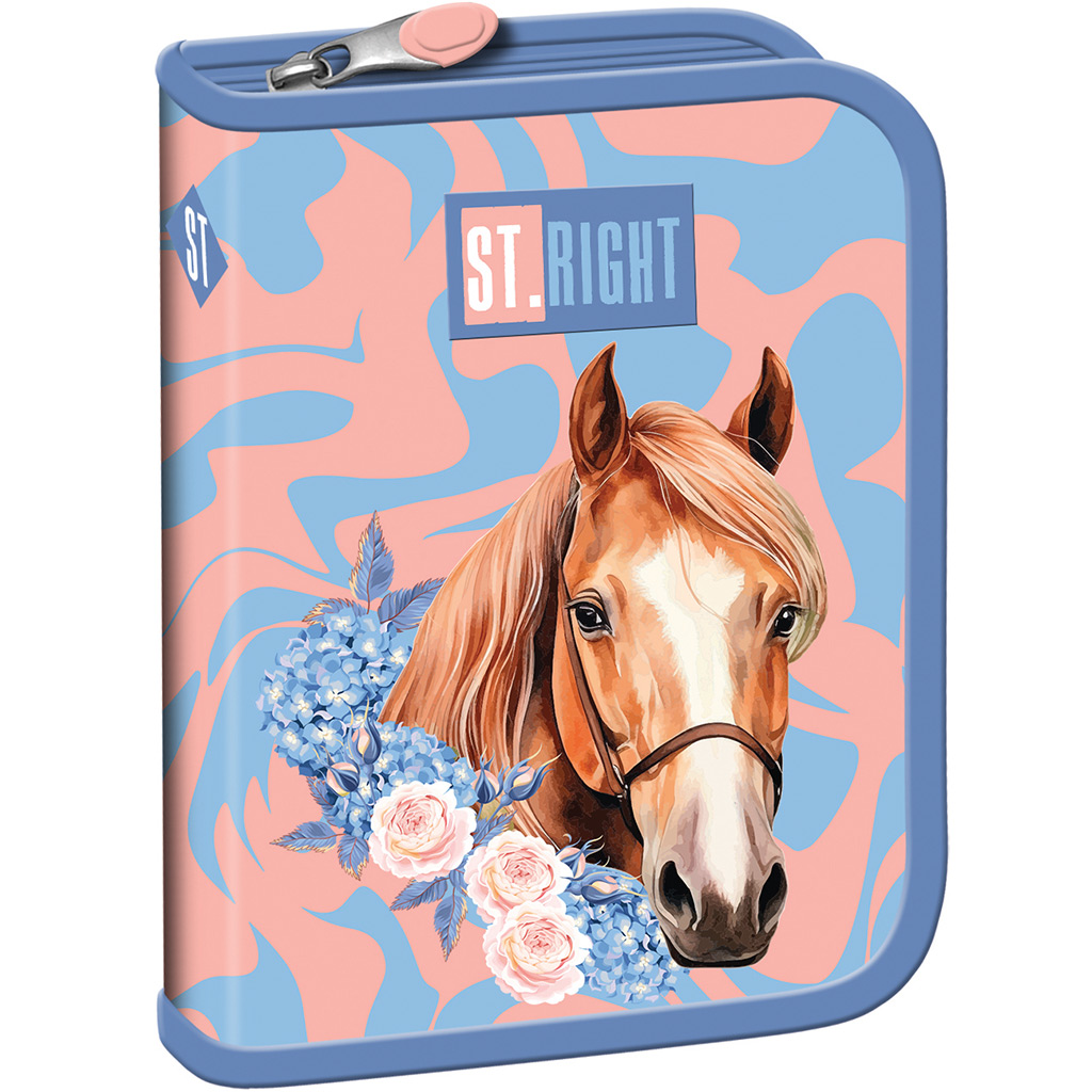 St.Right Romantic Horse конен разтегателен несесер PC03 20,5x14x3,5cm изображение 1