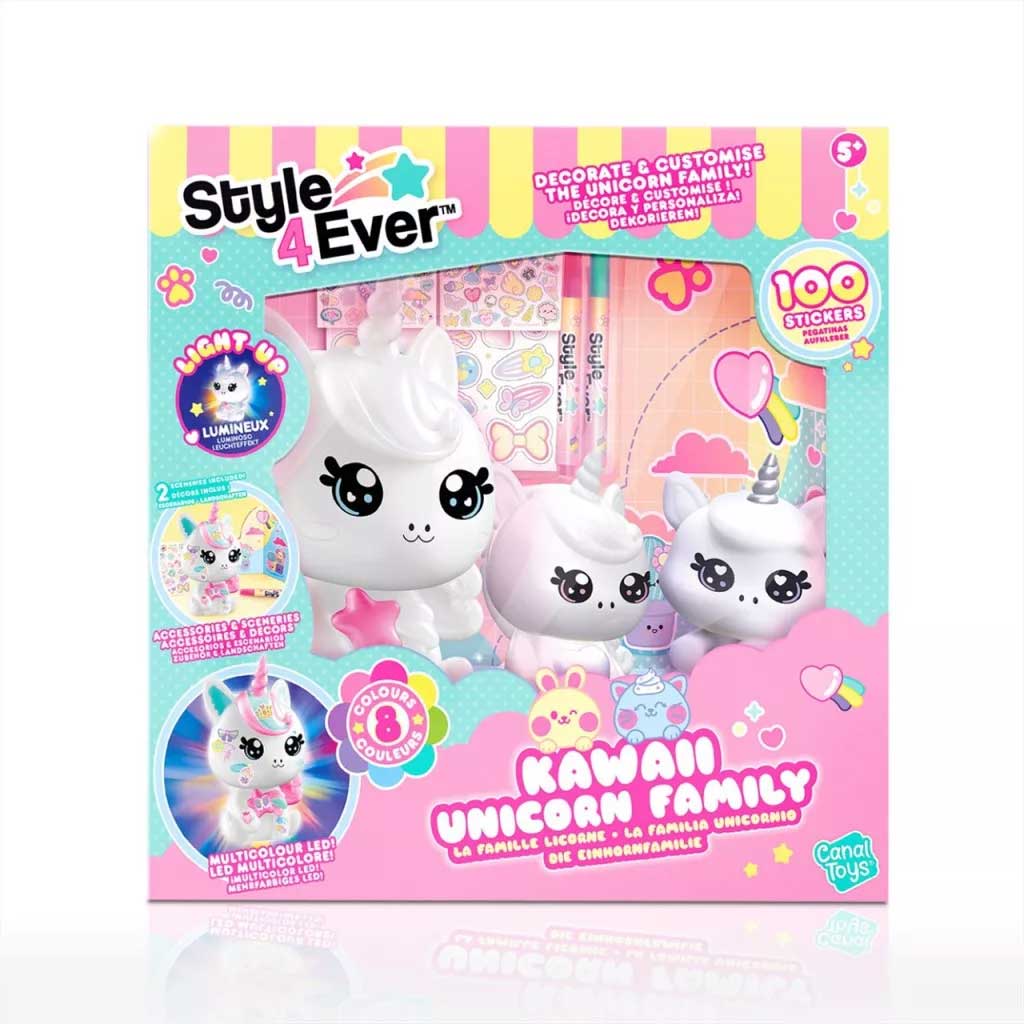 Style 4 Ever: Оцветяемо, светещо семейство еднорози изображение 1