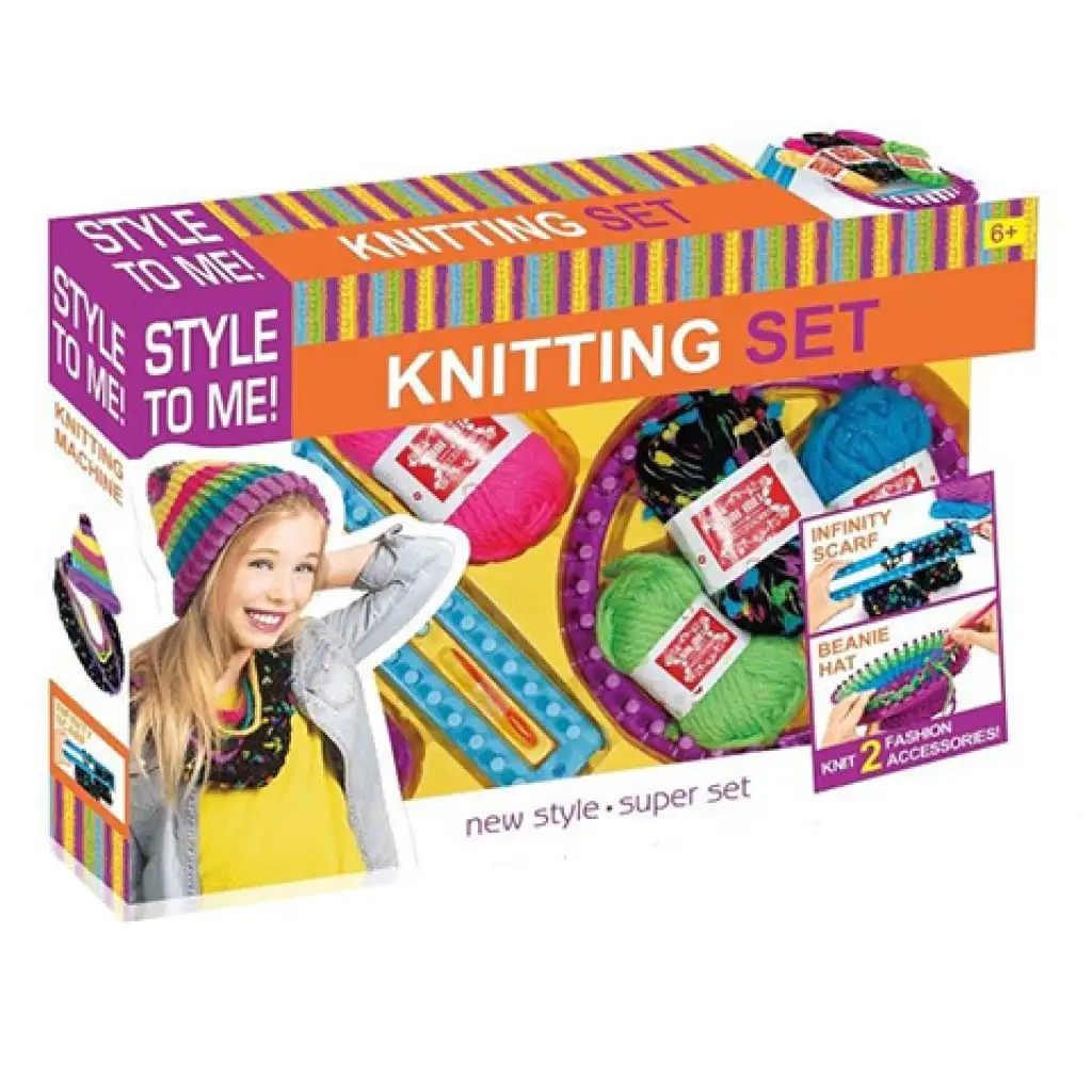 Style to me! Комплект за плетене на шапки с цветна прежда изображение 1