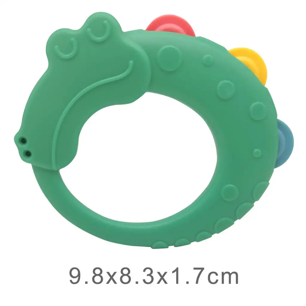 Sun Baby: Крокодилче бебешка гризалка и звънче изображение 2